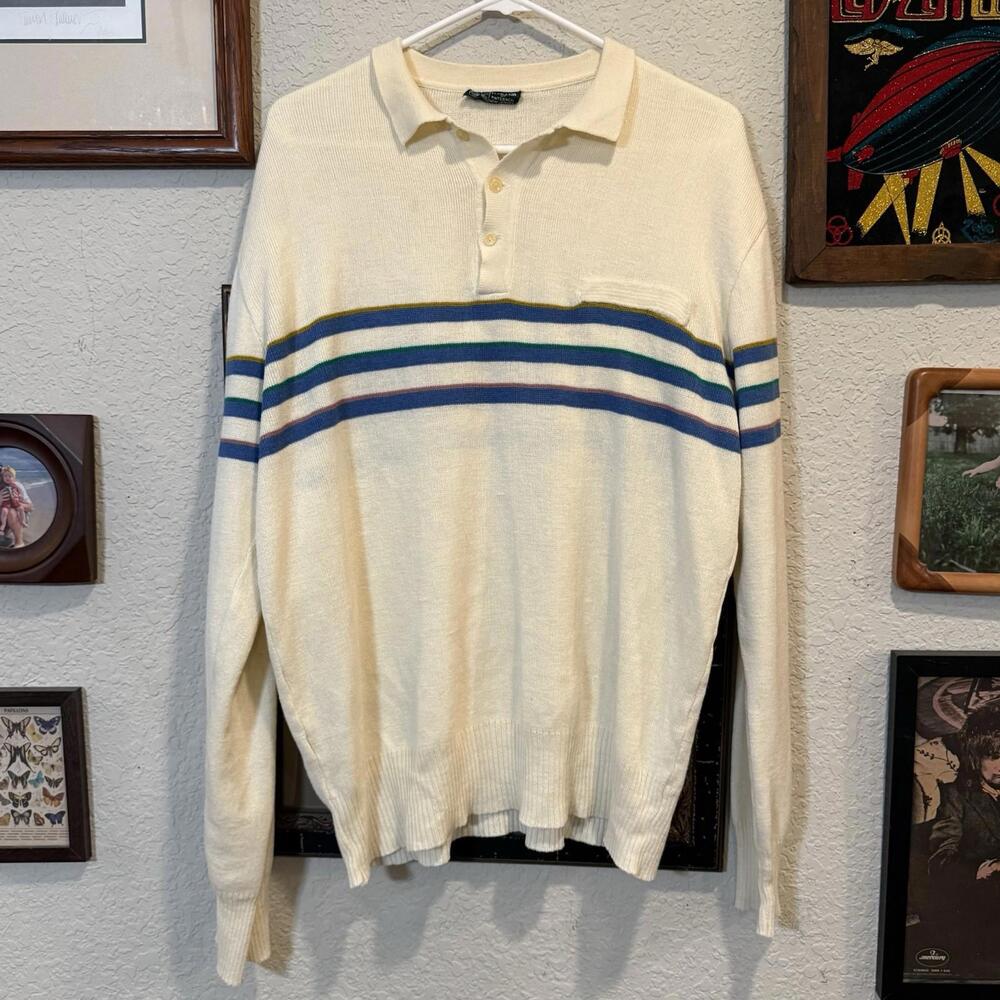 Vintage 50s/60s RARE Haband Of Paterson New Jersey Men’s Knit Sweater Size Large